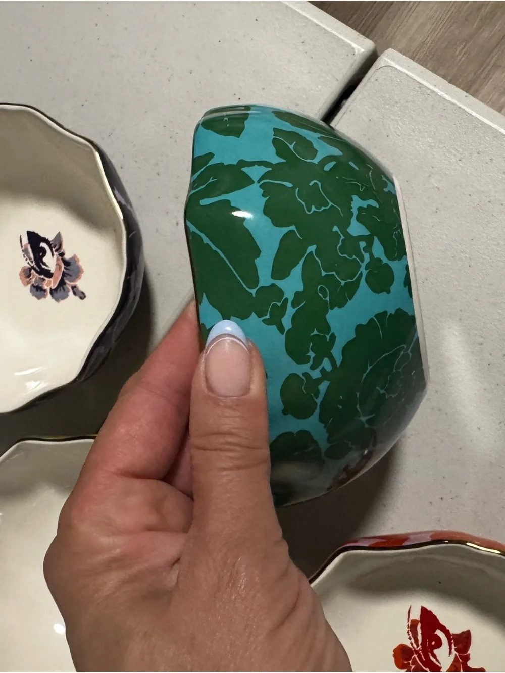 Diane Von Furstenberg Multicolor Floral Stacked Bowls